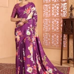 Crepe Digital Floral Printed Saree
