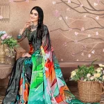 Digital Printed Crepe Multi Colour Saree