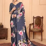 Crepe Digital Floral Printed Saree