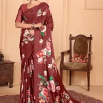 Crepe Digital Floral Printed Saree