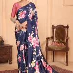 Crepe Digital Floral Printed Saree