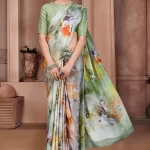 Crepe Digital Printed with Minimal Abstract Print