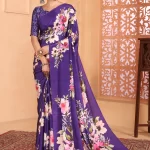 Crepe Digital Floral Printed Saree