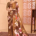 Crepe Digital Floral Printed Saree