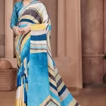 Digital Printed Crepe Saree