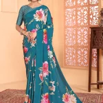 Crepe Digital Floral Printed Saree