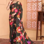 Crepe Digital Floral Printed Saree